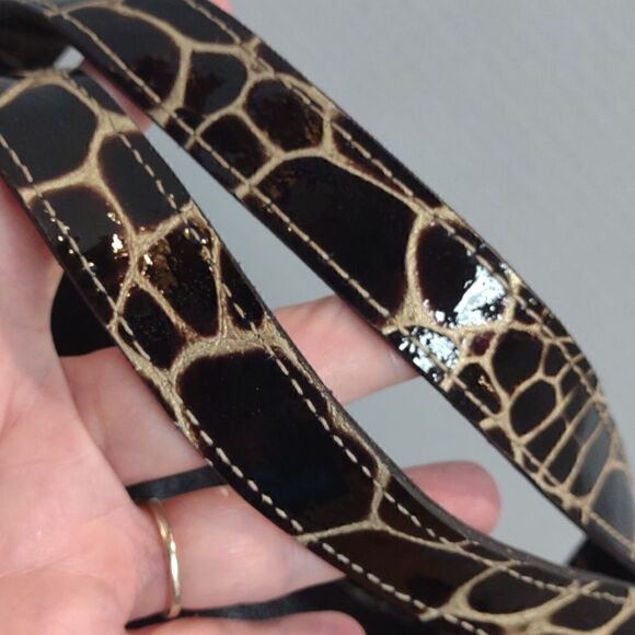 Embossed animal print NICOLI Italian tote Large. Bin- P3 - Picture 2 of 14